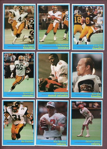 1987 Jogo CFL Canadian Football Set of 110 Cards