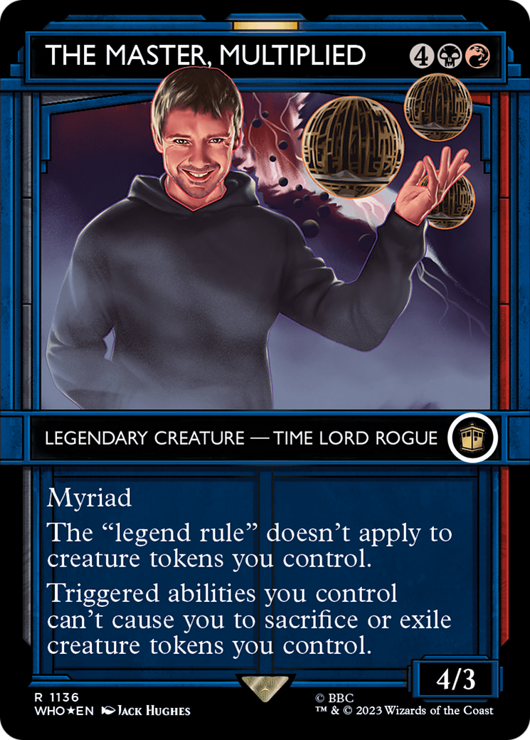 The Master, Multiplied (Showcase) (Surge Foil) (WHO-1136)  Foil - Doctor Who: (Showcase) (Borderless)