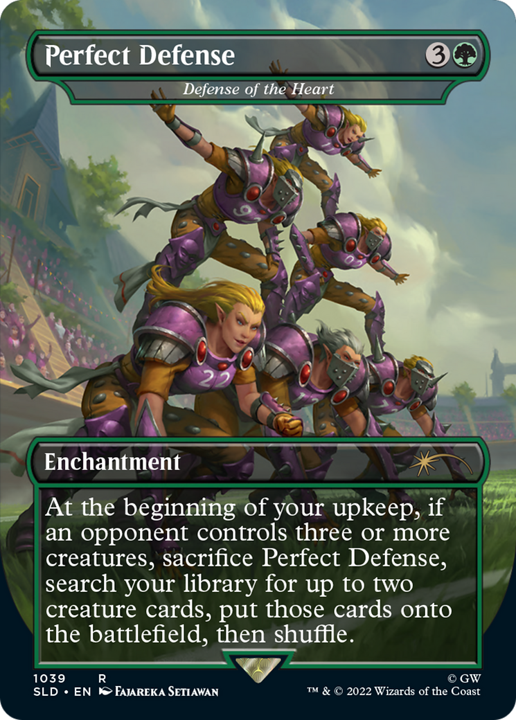 Perfect Defense - Defense of the Heart (Borderless) (SLD-1039)  - Secret Lair Drop / Perfect Defense