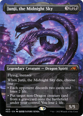 Junji, the Midnight Sky (Borderless) (NEO-409)  Foil - Kamigawa: Neon Dynasty