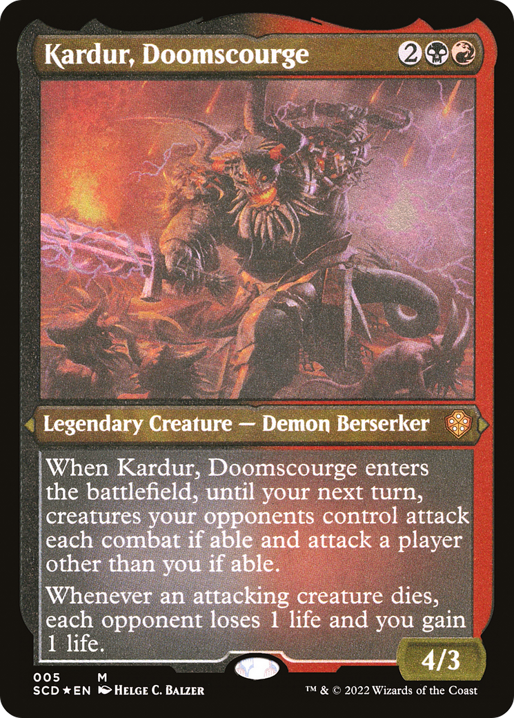 Kardur, Doomscourge (SCD-005)  Etched Foil - Starter Commander Decks