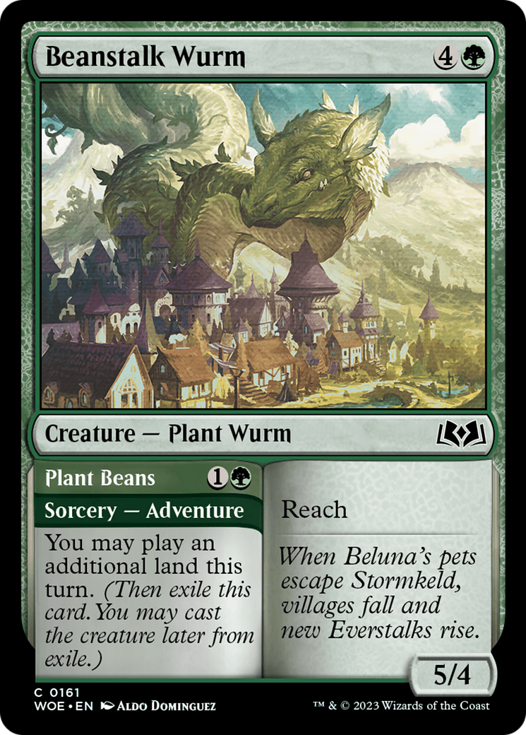 Beanstalk Wurm (WOE-161)  Foil - Wilds of Eldraine