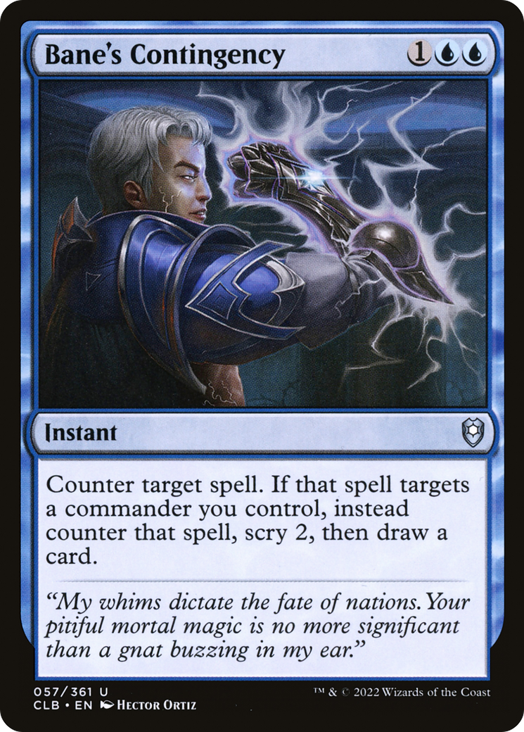 Bane's Contingency (CLB-057)  Foil - Commander Legends: Battle for Baldur's Gate