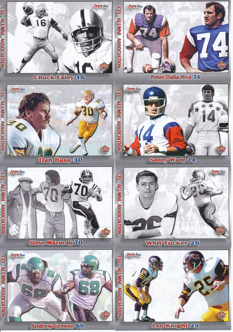 2013 Jogo CFL Alumni Association Series 2 Set of 20 Cards (