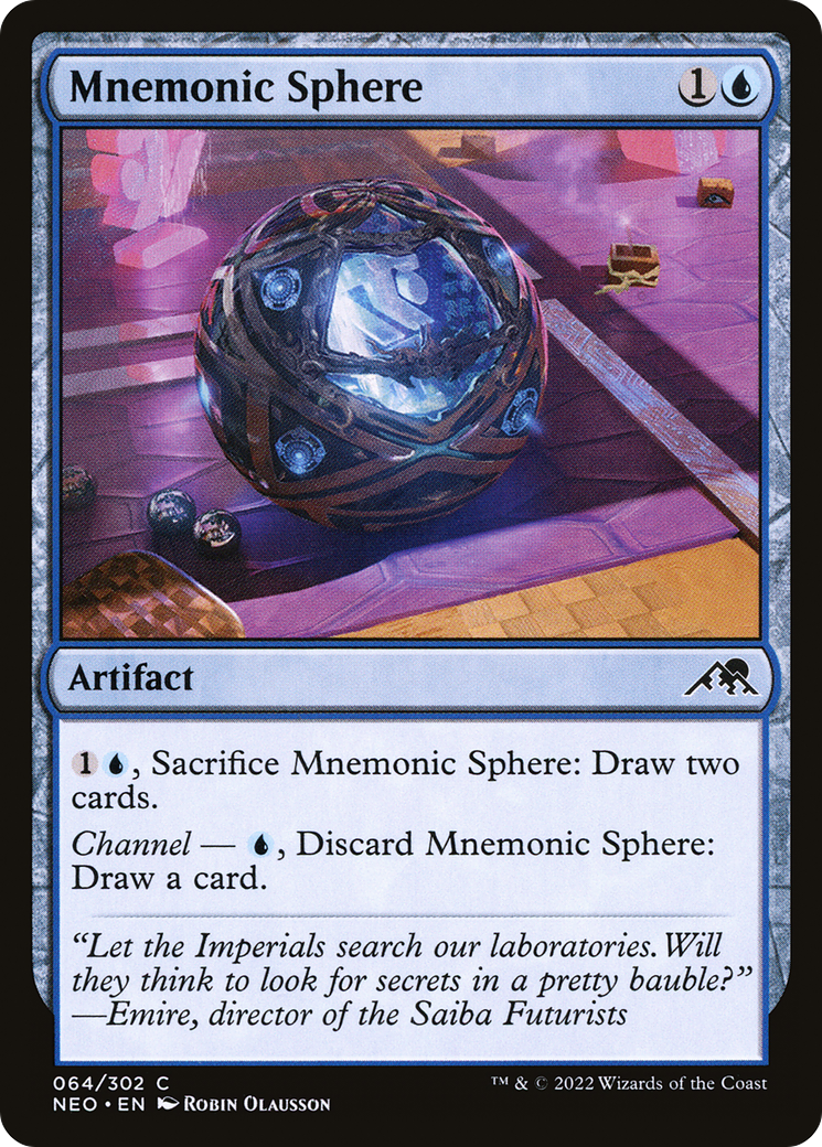 Mnemonic Sphere (NEO-064)  - Kamigawa: Neon Dynasty