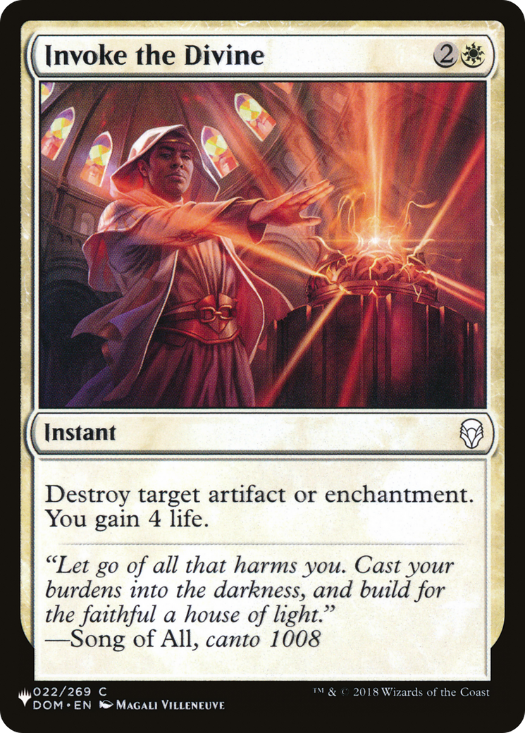 Invoke the Divine (LIST-DOM-22)  - The List