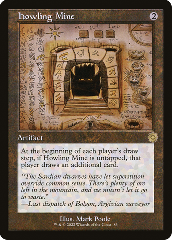 Howling Mine (Schematic) (BRR-083)  Foil - The Brothers' War Retro Artifacts