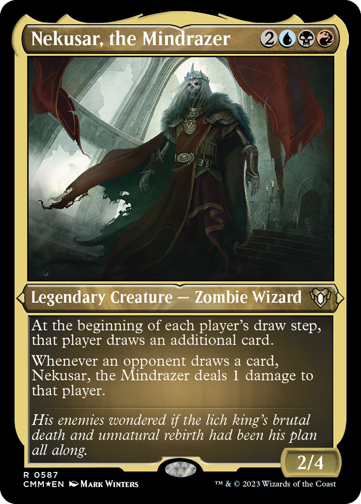 Nekusar, the Mindrazer (CMM-587)  Etched Foil - Commander Masters