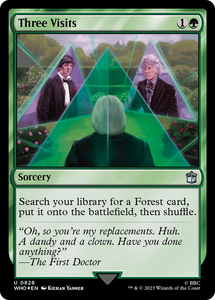 Three Visits (Surge Foil) (WHO-826)  Foil - Doctor Who