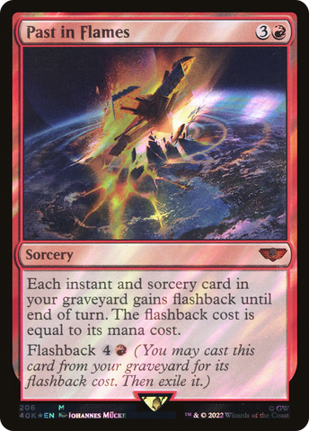 Past in Flames (Surge Foil) (40K-206)  Foil - Warhammer 40,000 Commander