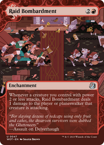 Raid Bombardment (WOT-047)  - Wilds of Eldraine: Enchanting Tales: (Showcase) (Borderless)