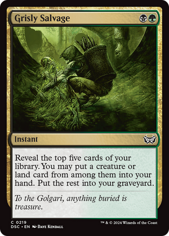 Grisly Salvage (DSC-219)  - Duskmourn: House of Horror Commander