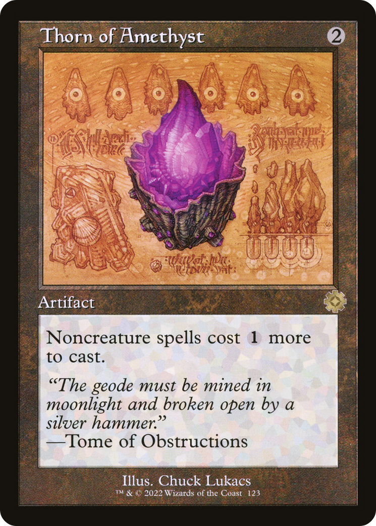 Thorn of Amethyst (Schematic) (BRR-123)  Foil - The Brothers' War Retro Artifacts