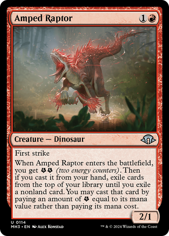 Amped Raptor (MH3-114)  Foil - Modern Horizons 3