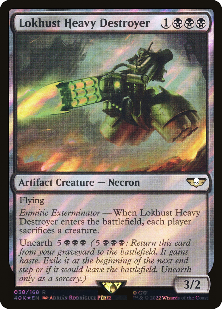 Lokhust Heavy Destroyer (Surge Foil) (40K-038)  Foil - Warhammer 40,000 Commander