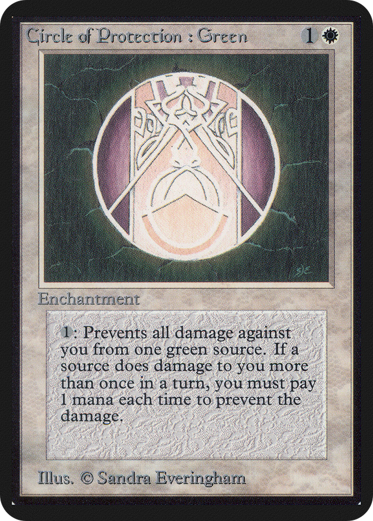 Circle of Protection: Green (LEA-)  - Limited Edition Alpha