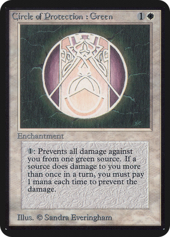 Circle of Protection: Green (LEA-)  - Limited Edition Alpha