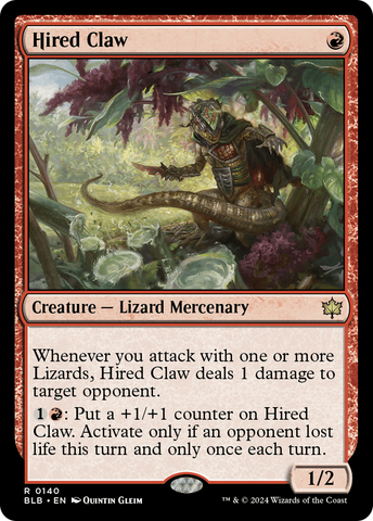 Hired Claw (BLB-140) - Bloomburrow Foil