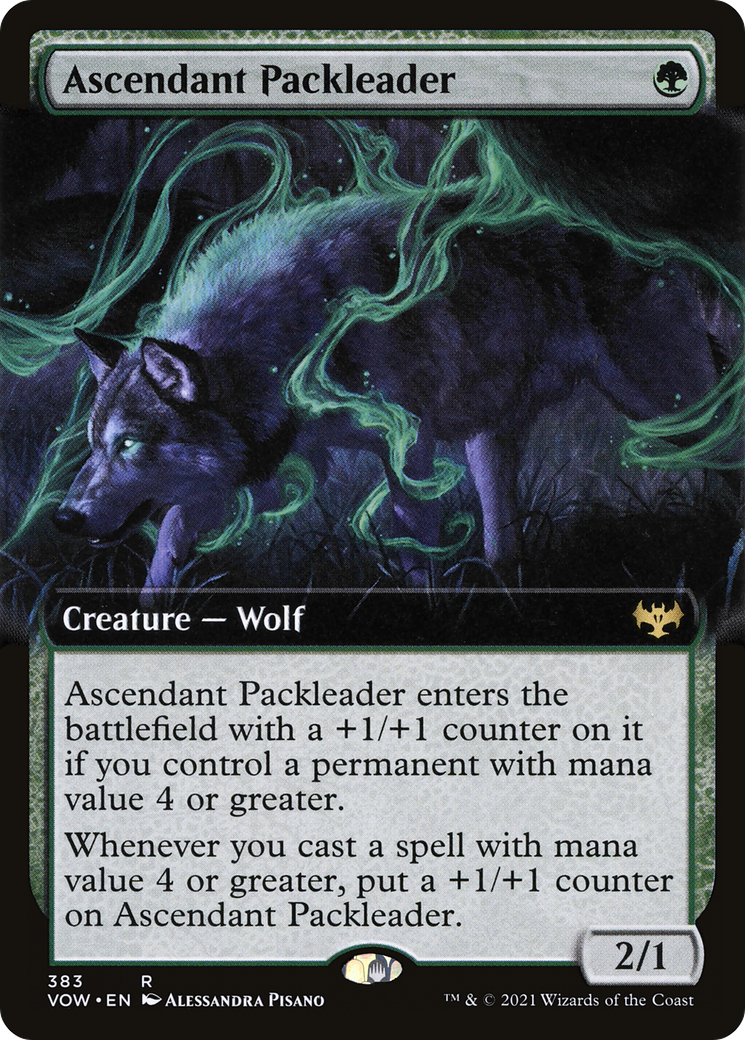 Ascendant Packleader (VOW-383)  Foil - Innistrad: Crimson Vow: (Extended Art)