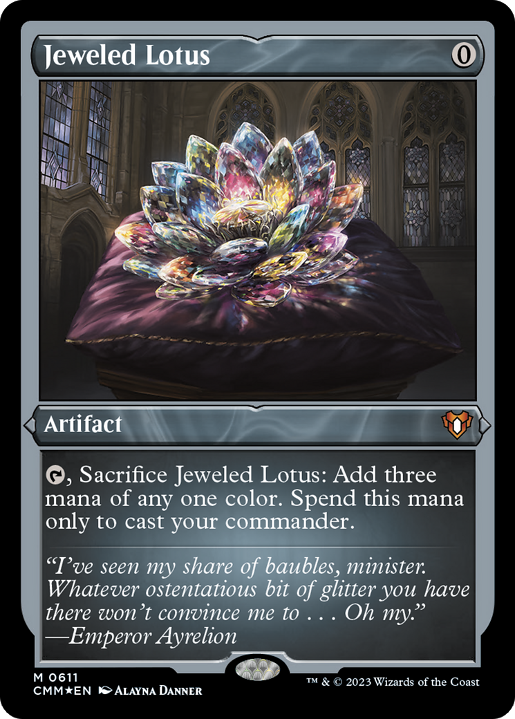 Jeweled Lotus (CMM-611)  Etched Foil - Commander Masters