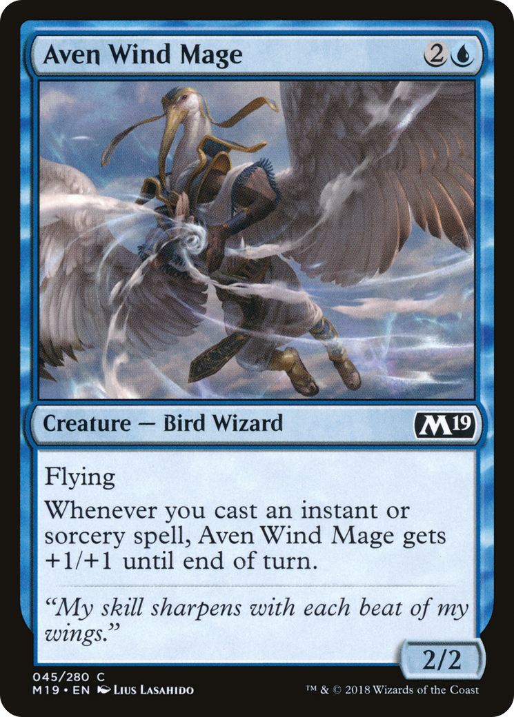 Aven Wind Mage (M19-045)  - Core Set 2019