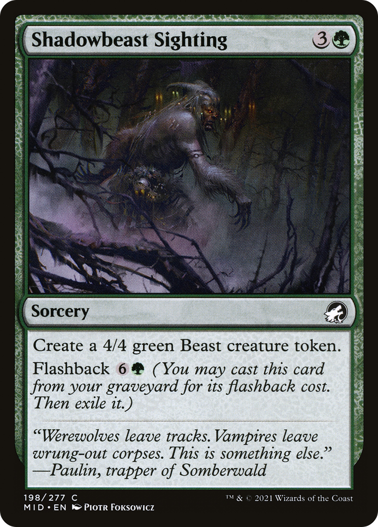 Shadowbeast Sighting (MID-198)  - Innistrad: Midnight Hunt