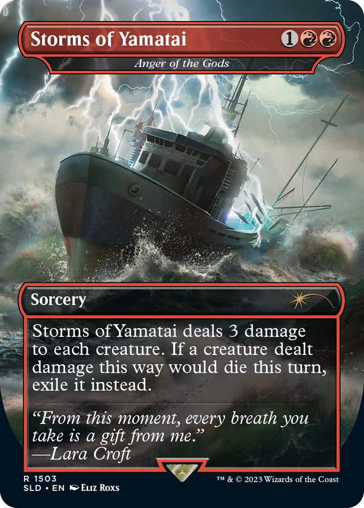 Storms of Yamatai - Anger of the Gods (SLD-1503) - Secret Lair Drop / Storms of Yamatai (Borderless) Foil