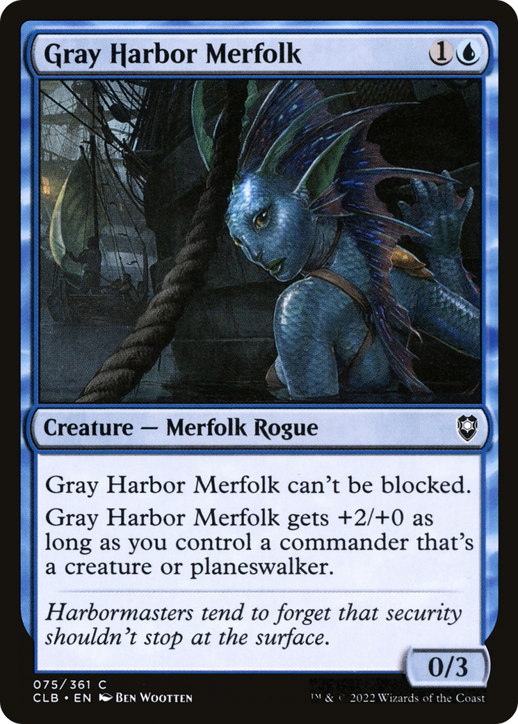 Gray Harbor Merfolk (CLB-075)  Foil - Commander Legends: Battle for Baldur's Gate