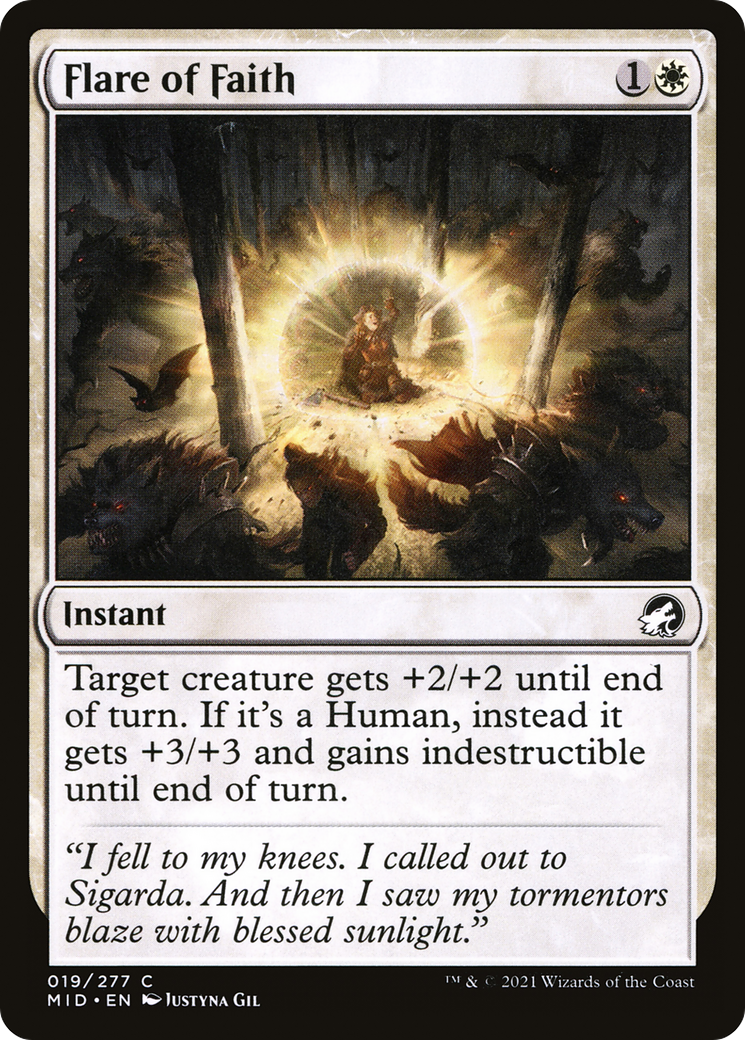 Flare of Faith (MID-019)  - Innistrad: Midnight Hunt