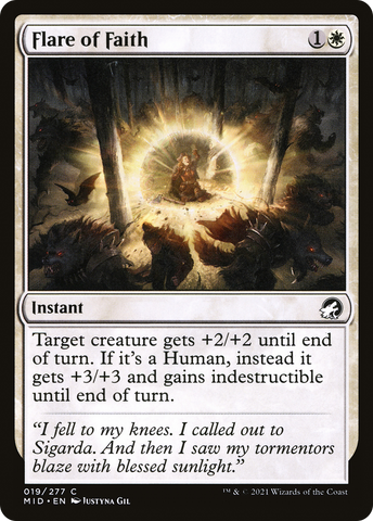 Flare of Faith (MID-019)  - Innistrad: Midnight Hunt