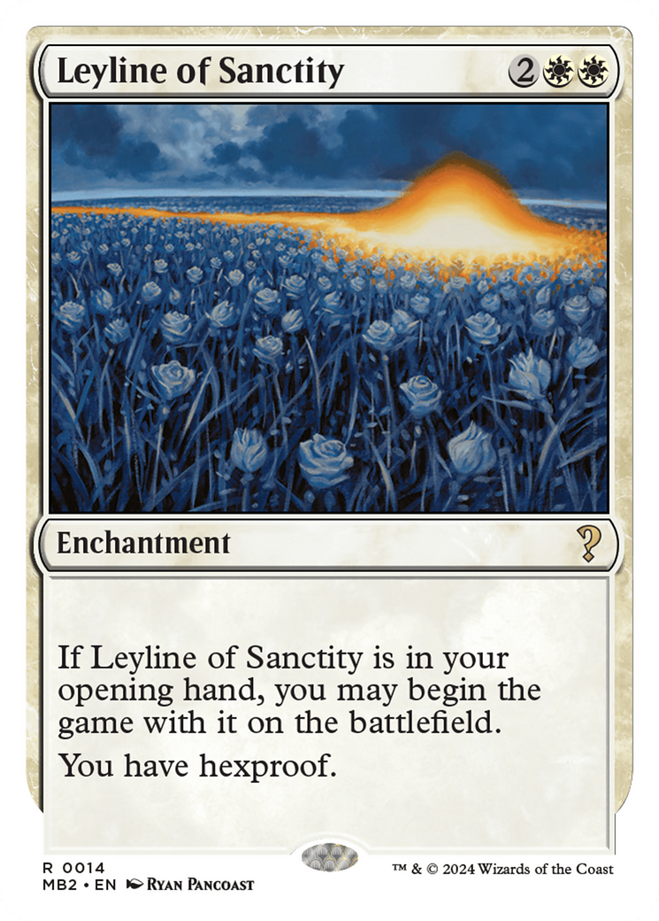 Leyline of Sanctity (White Border) (MB2-014)  - Mystery Booster 2