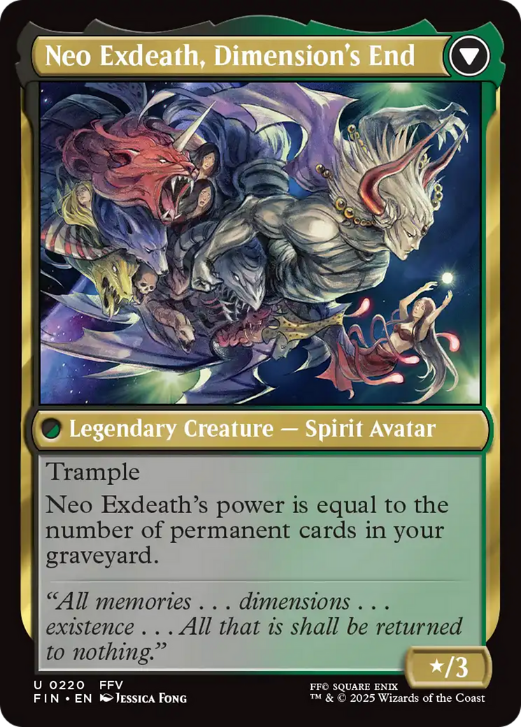 Exdeath, Void Warlock // Neo Exdeath, Dimension's End (FIN-220) - FINAL FANTASY Foil