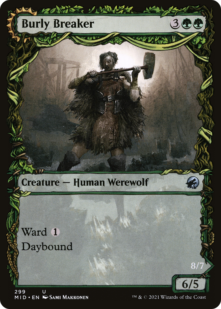 Burly Breaker (Showcase) (MID-299)  Foil - Innistrad: Midnight Hunt: (Showcase, Double Faced Transform)