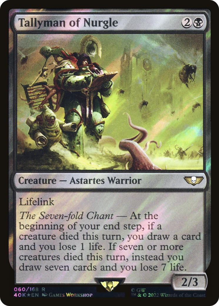 Tallyman of Nurgle (Surge Foil) (40K-060) - Warhammer 40,000 Commander Foil
