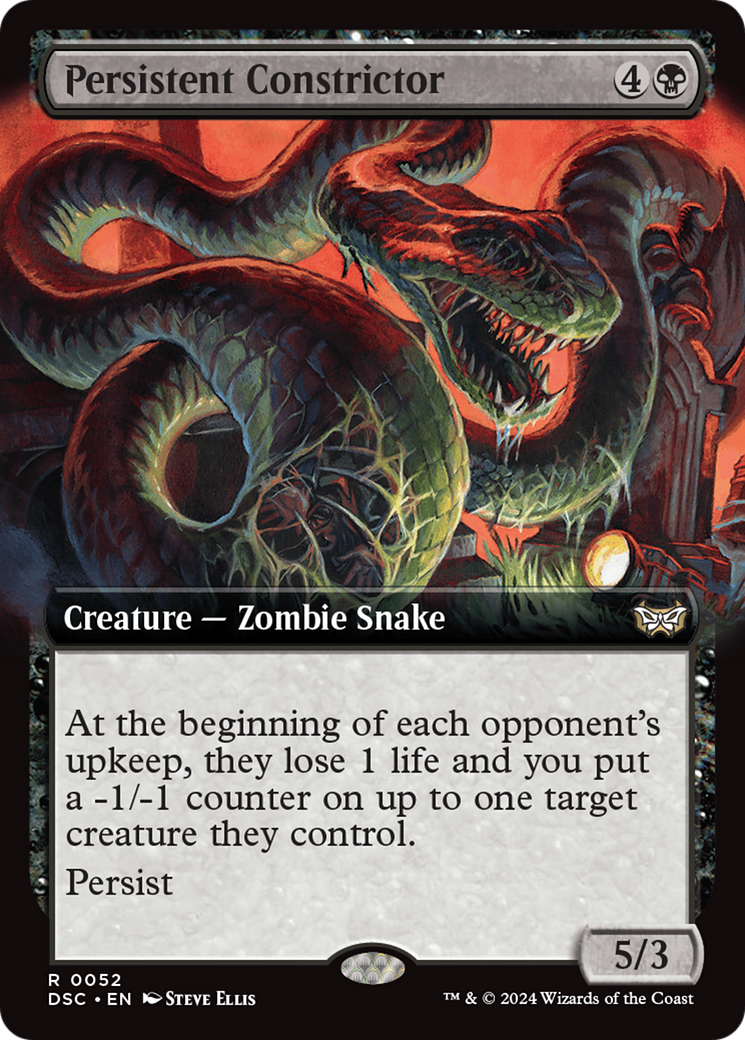 Persistent Constrictor (Extended Art) (DSC-052)  - Duskmourn: House of Horror Commander: (Extended Art)