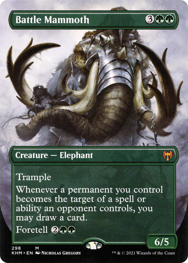 Battle Mammoth (Borderless) (KHM-298)  - Kaldheim