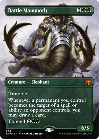 Battle Mammoth (Borderless) (KHM-298) - Kaldheim (Borderless) Foil