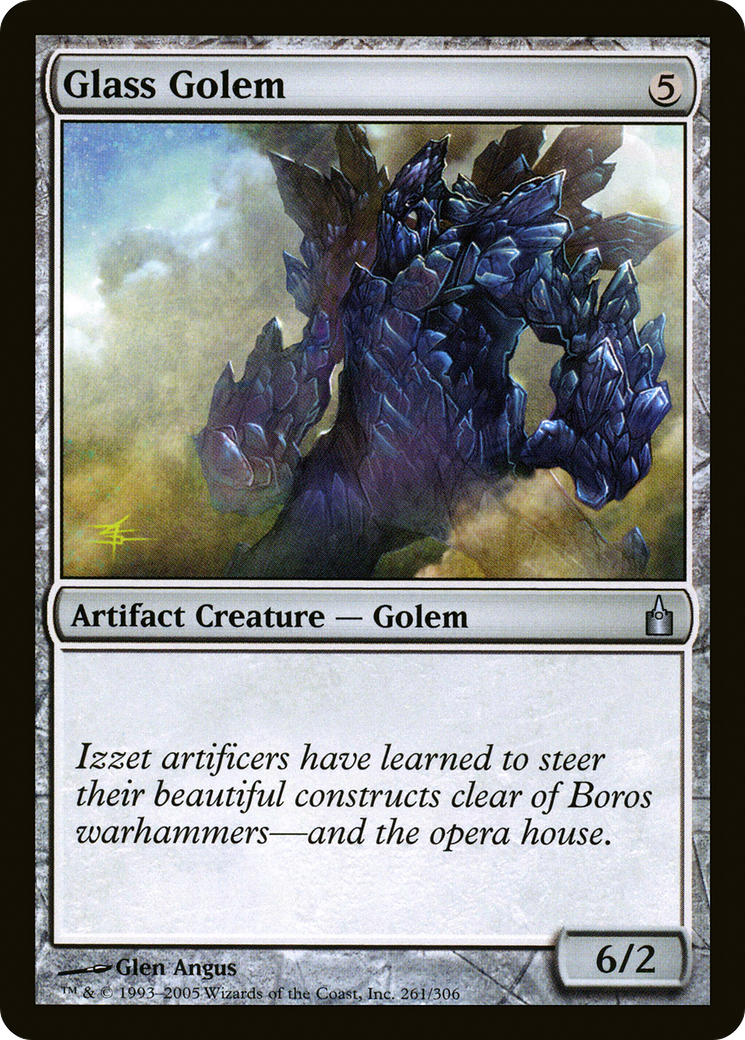 Glass Golem (RAV-261)  Foil - Ravnica: City of Guilds