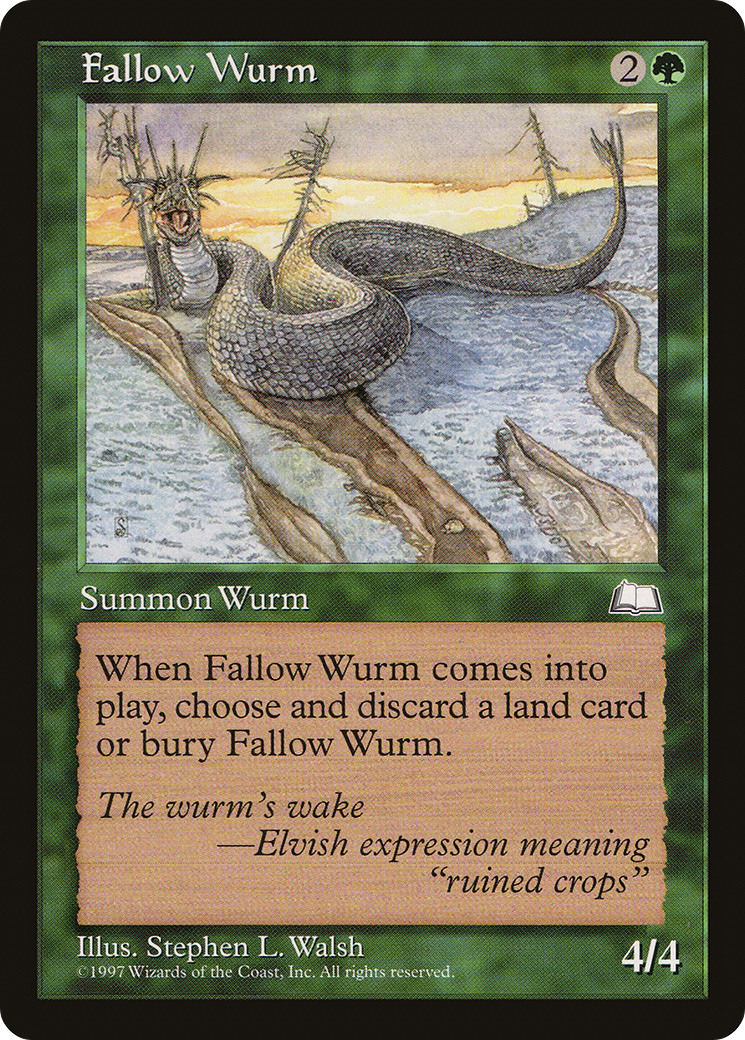 Fallow Wurm (WTH-) - Weatherlight