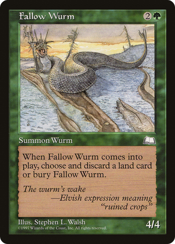 Fallow Wurm (WTH-) - Weatherlight
