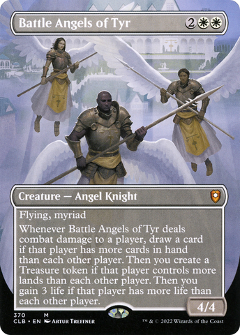 Battle Angels of Tyr (Borderless) (CLB-370)  Foil - Commander Legends: Battle for Baldur's Gate
