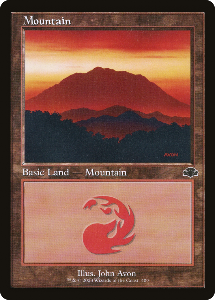 Mountain (409) (Retro Frame) (DMR-409)  Foil - Dominaria Remastered