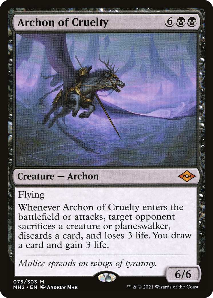 Archon of Cruelty (MH2-075)  Foil - Modern Horizons 2