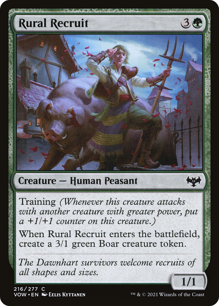 Rural Recruit (VOW-216)  Foil - Innistrad: Crimson Vow