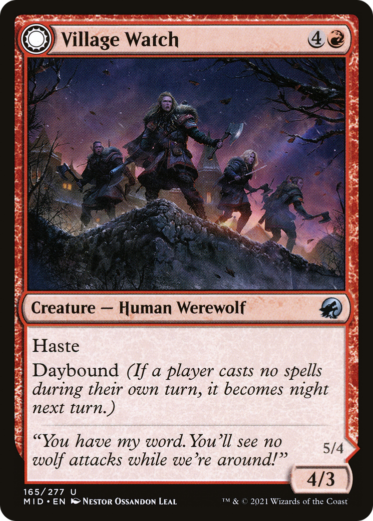 Village Watch (MID-165)  - Innistrad: Midnight Hunt: (Double Faced Transform)