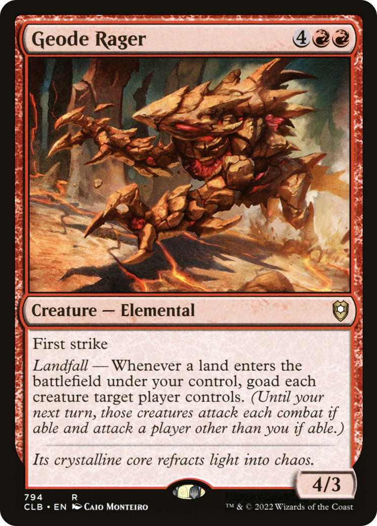 Geode Rager (CLB-794)  - Commander Legends: Battle for Baldur's Gate