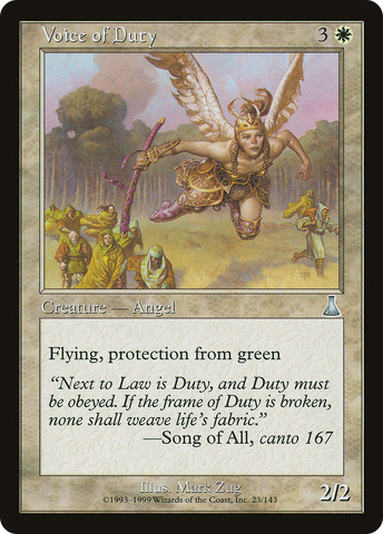 Voice of Duty (UDS-023)  Foil - Urza's Destiny