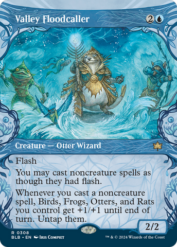Valley Floodcaller (Showcase) (BLB-308) - Bloomburrow: (Showcase) (Borderless) Foil