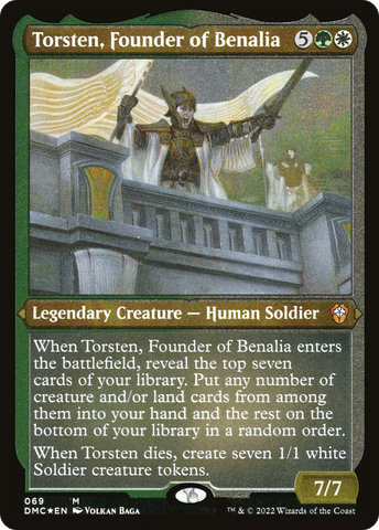 Torsten, Founder of Benalia (DMC-069)  Etched Foil - Dominaria United Commander