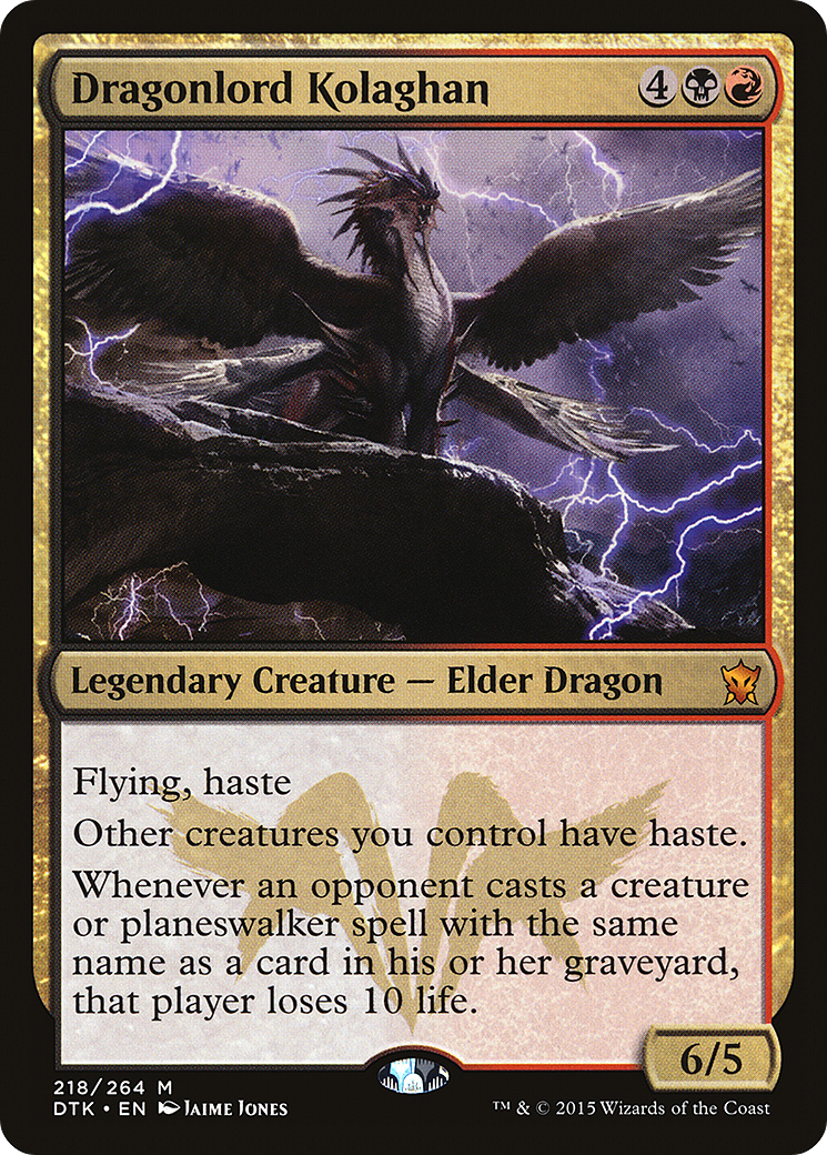 Dragonlord Kolaghan (DTK-218)  - Dragons of Tarkir